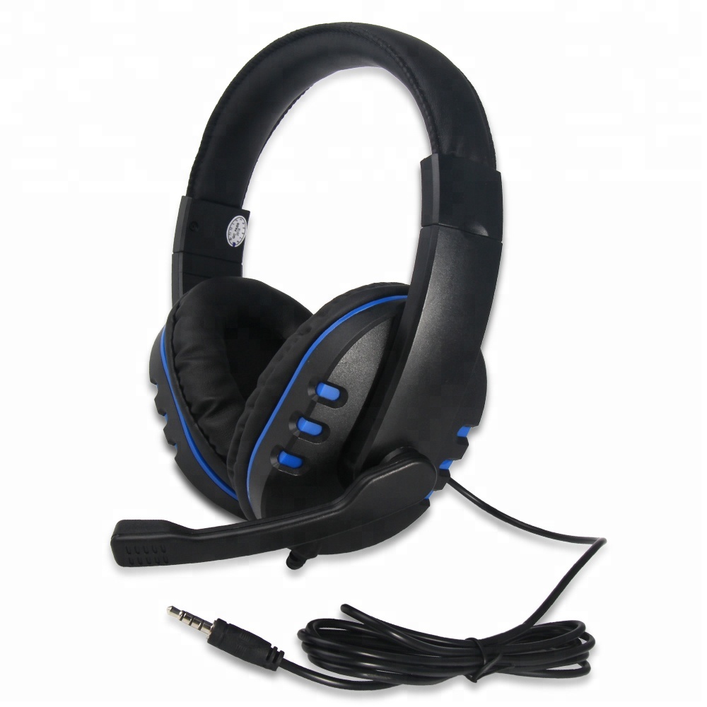 Wired 3.5MM HEADPHONE Headset with Long Mic (Black)